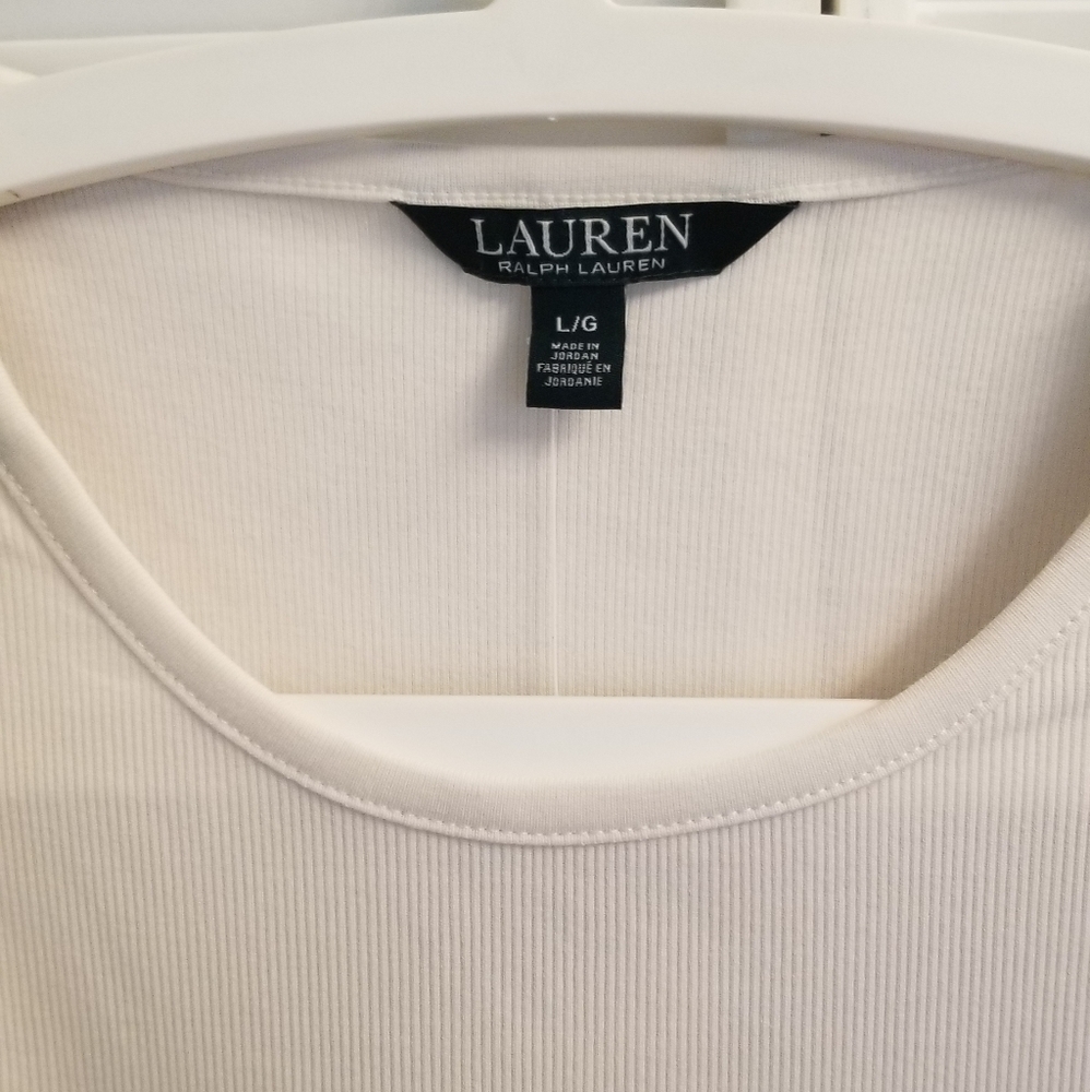 Ralph Lauren Long Sleeve Top with Zipper Shoulders - Picture 5 of 7